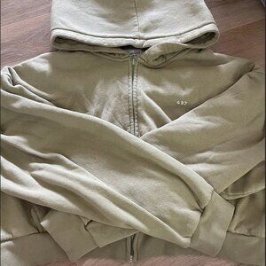 437 Cropped Hoodie - Light Green
